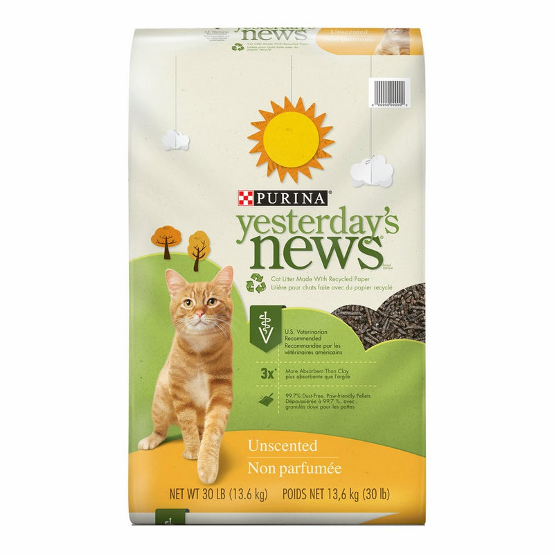 Purina Yesterday's News Unscented Cat Litter - 30 lb. Bag