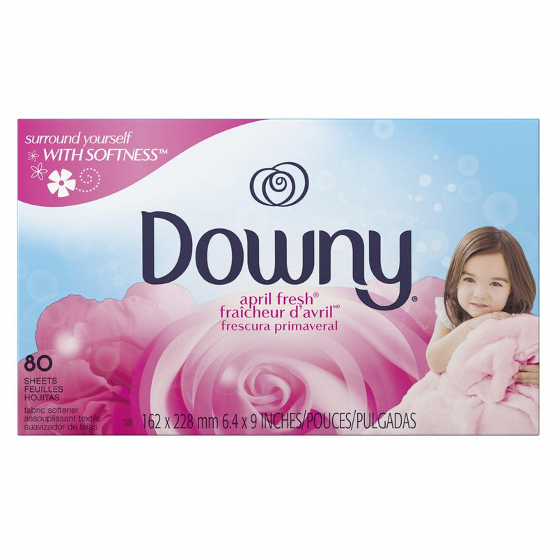 Downy Fabric Softener Dryer Sheets, April Fresh Scent, 80 Count