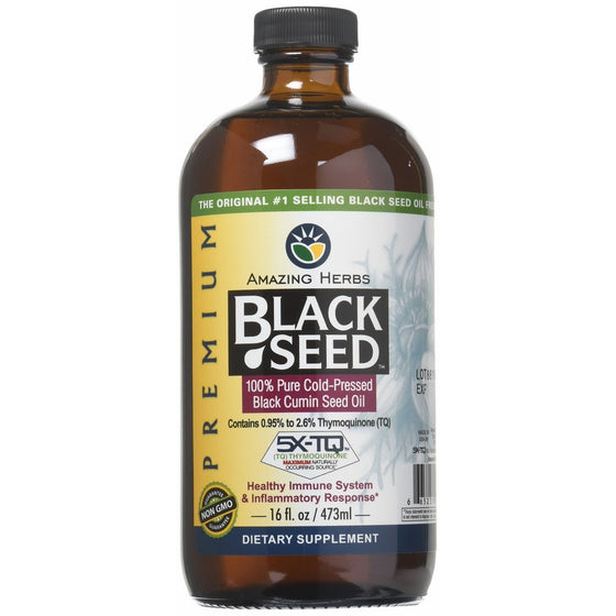 Amazing Herbs Cold-Pressed Black Seed Oil - 16oz