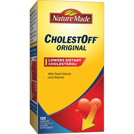 Nature Made CholestOff Original Caplets w. Plant Sterols & Stanols Value Size 120 ct