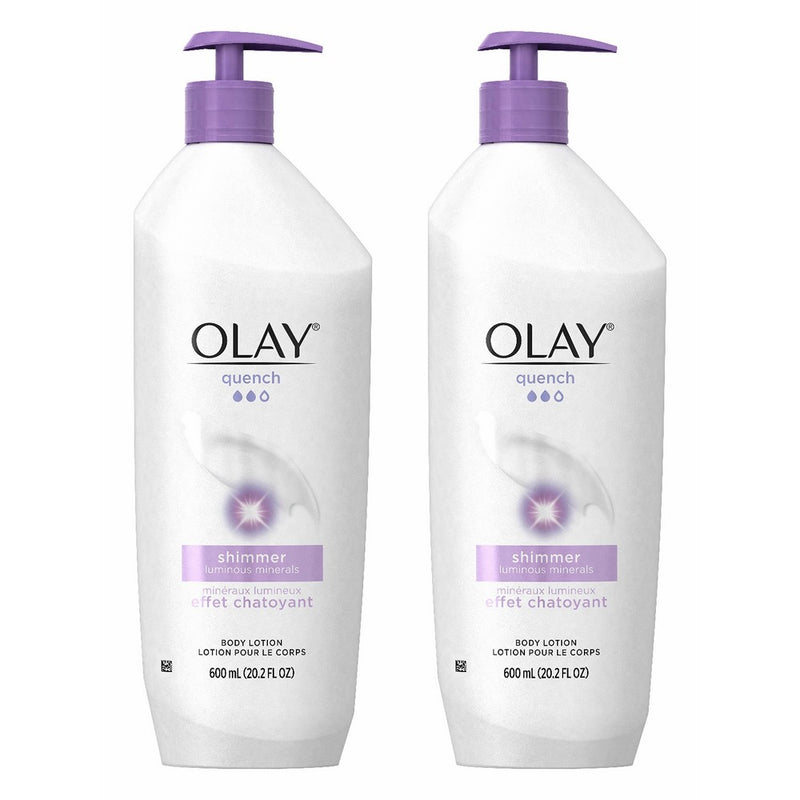 Olay Quench Plus Shimmer Body Lotion 20.2 oz. pump (Pack of 2) (Packaging May Vary)