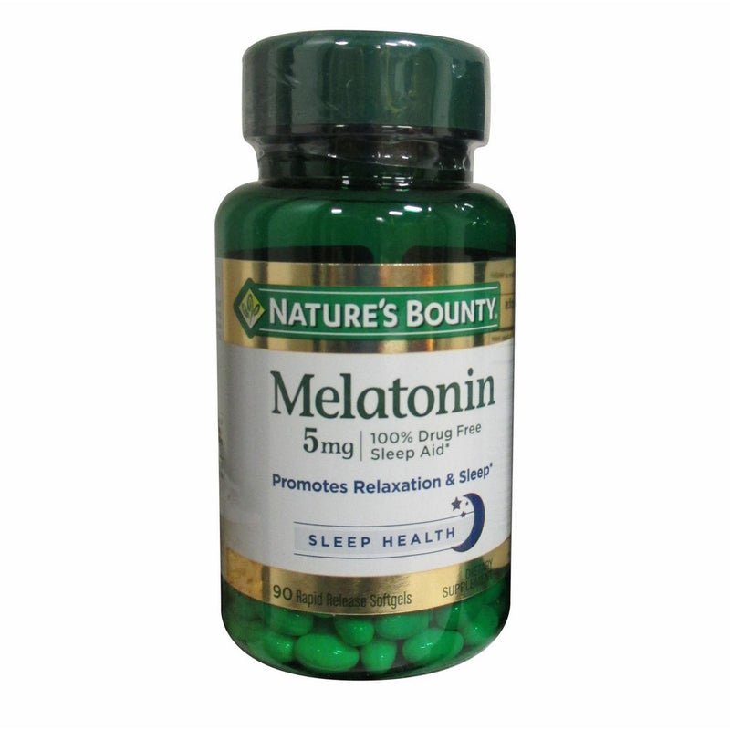 Nature's Bounty Melatonin 5mg, 90 Softgels (Pack of 3)