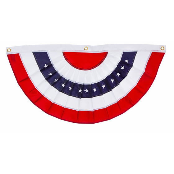 Evergreen Flag Medium Pleated American Flag Bunting - 4.8' x 2.4'