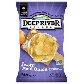 Deep River Snacks Sweet Maui Onion Kettle Cooked Potato Chips, 2-Ounce (Pack of 24)