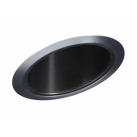 Juno Lighting 614B-SC 6-Inch Standard Slope Downlight Black Baffle, Satin Chrome Trim