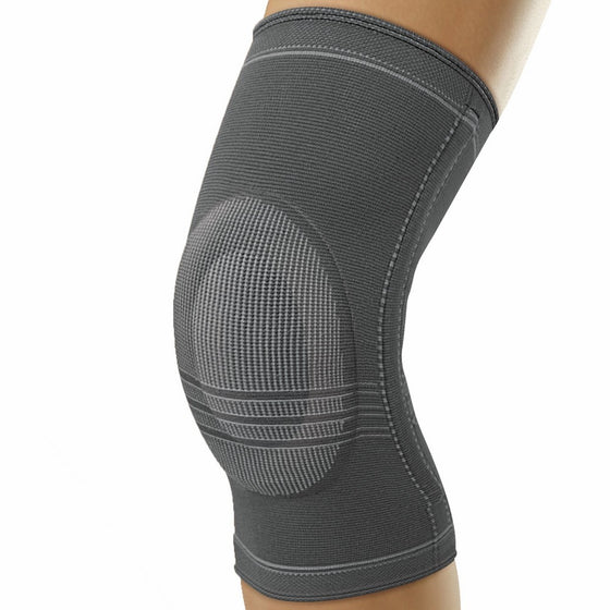 Futuro Active Knit Knee Stabilizer, Medium, Gray, Moderate Stabilizing Support