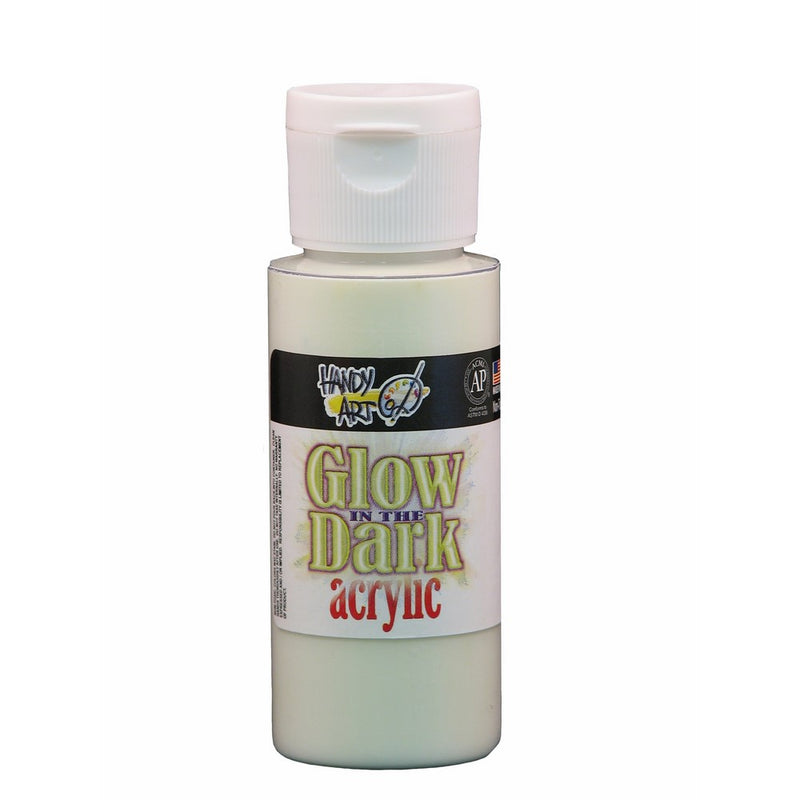 Handy Art Glow in the Dark Acrylic Paint 2 ounce, Clear
