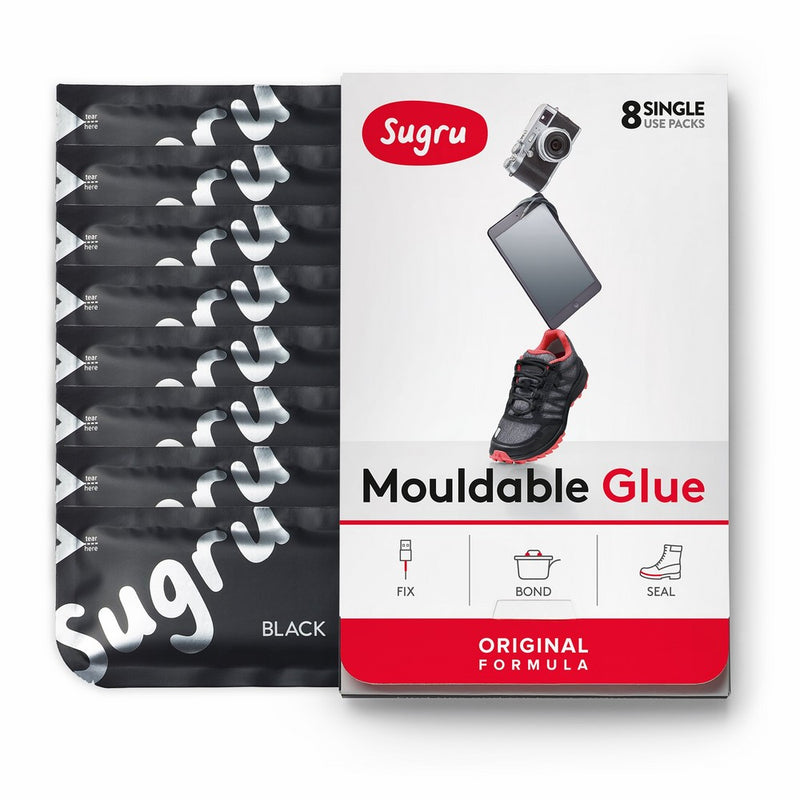 Sugru Moldable Glue - Original Formula - Black 8-Pack