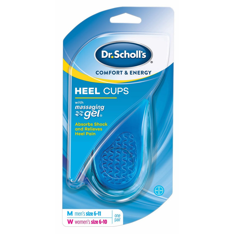 Dr. Scholl's Massaging Gel Heel Cups, Medium, 1 Pair Package