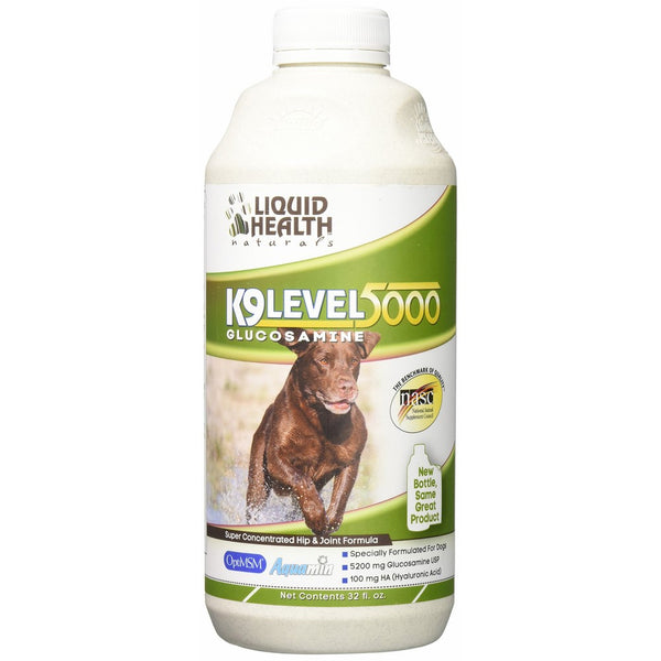 Liquid Health K9 Level 5000 Glucosamine Chondroitin Opti MSM 8 or 32 oz (32 ounces) [Package may vary]