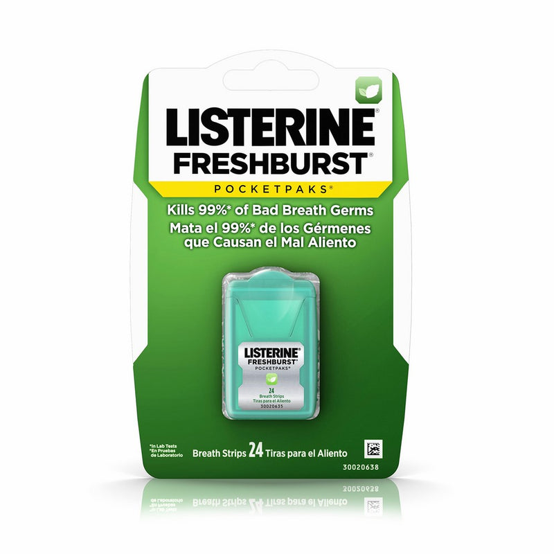 Listerine Freshburst Pocketpaks Breath Strips, 24-Strip Pack, 12 Pack