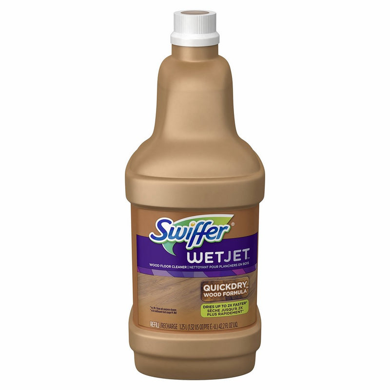 Swiffer WetJet Multi-purpose Hardwood Floor Cleaner Solution Refill, 1.25L (Packaging May Vary)