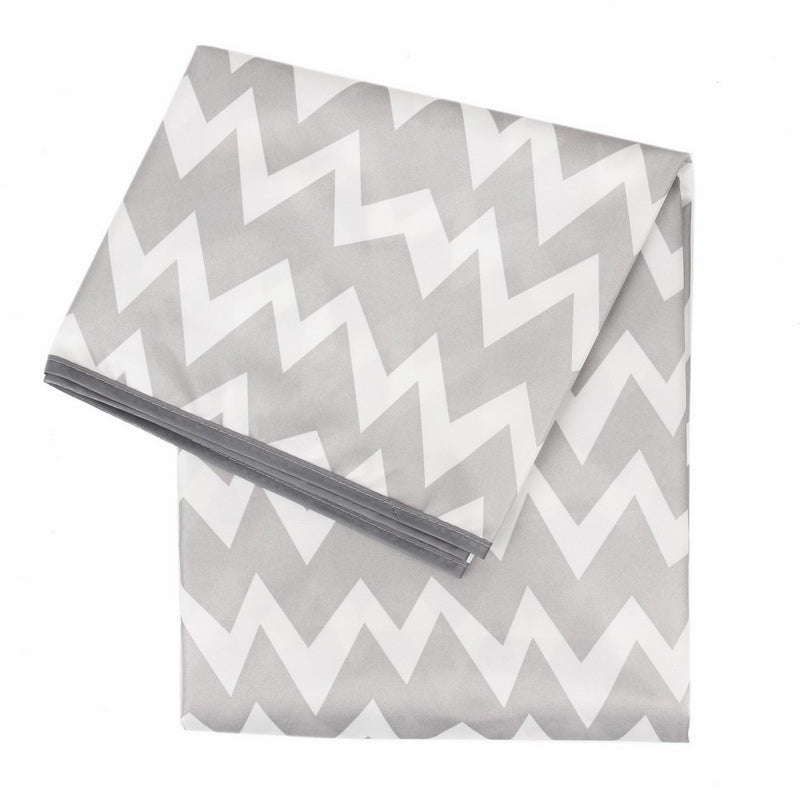 Bumkins Splat Floor Mat for Highchairs (Waterproof), Gray Chevron