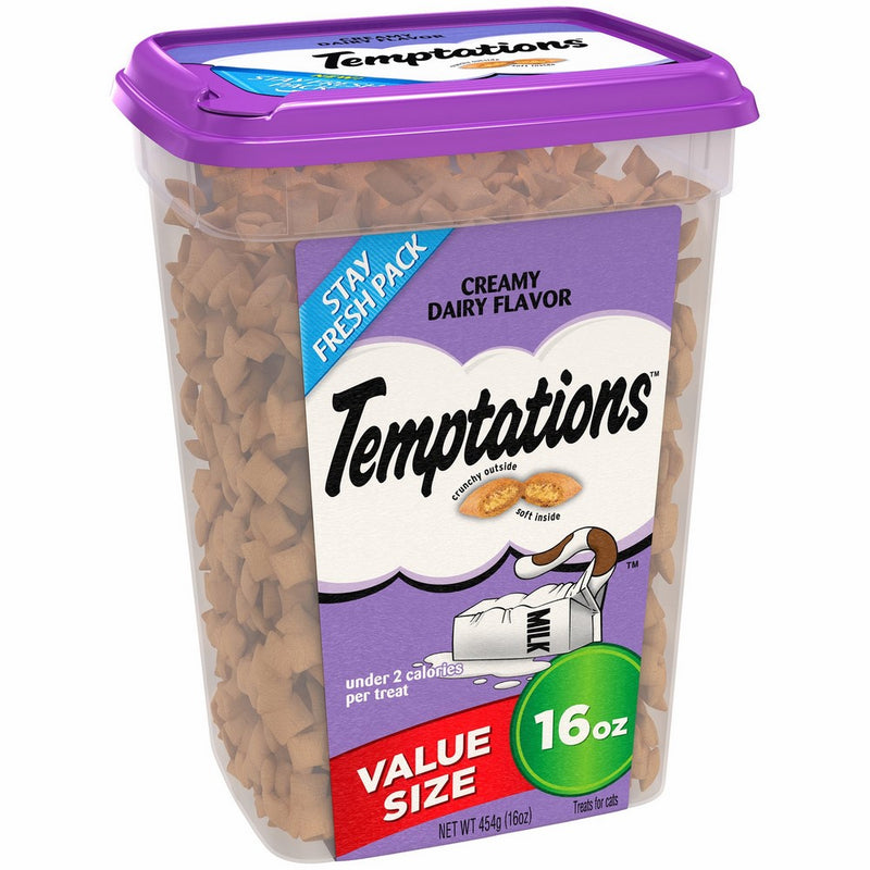 Temptations Classic Treats for Cats Creamy Dairy Flavor 16 Ounces; With Our Mouthwatering Menu We Have a Flavor For Every Feline