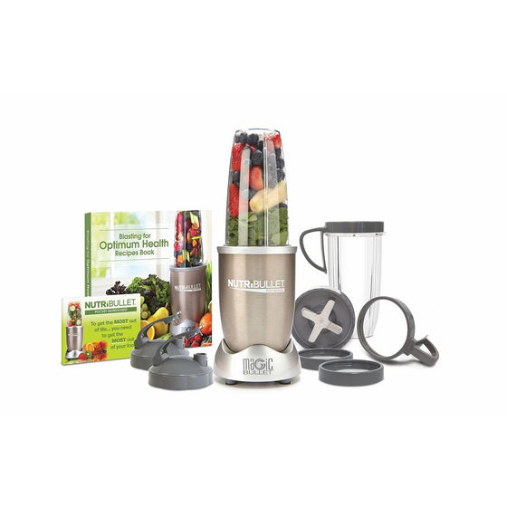 NutriBullet Pro - 13-Piece High-Speed Blender/Mixer System with Hardcover Recipe Book Included (900 Watts)