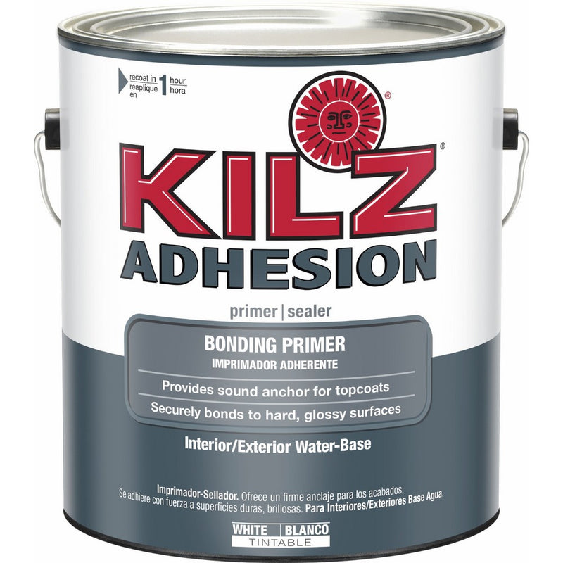KILZ Adhesion High-Bonding Interior Latex Primer/Sealer, White, 1 gallon