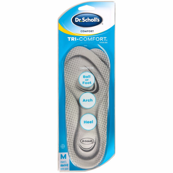 Dr. Scholl's Comfort Tri-Comfort Insoles for Men, 1 Pair, Size 8-12