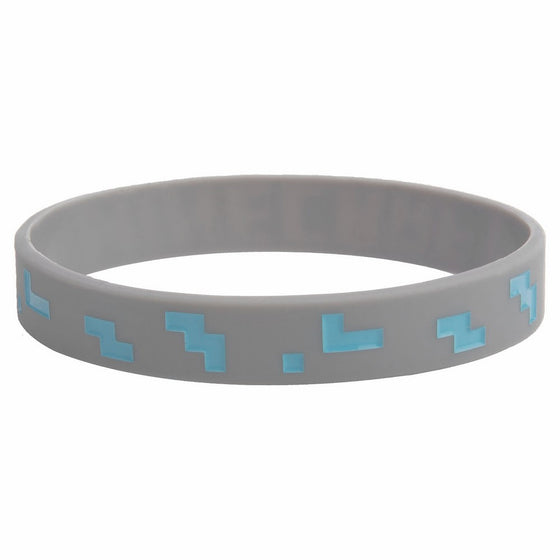 Minecraft Diamond Bracelet, Large, Gray