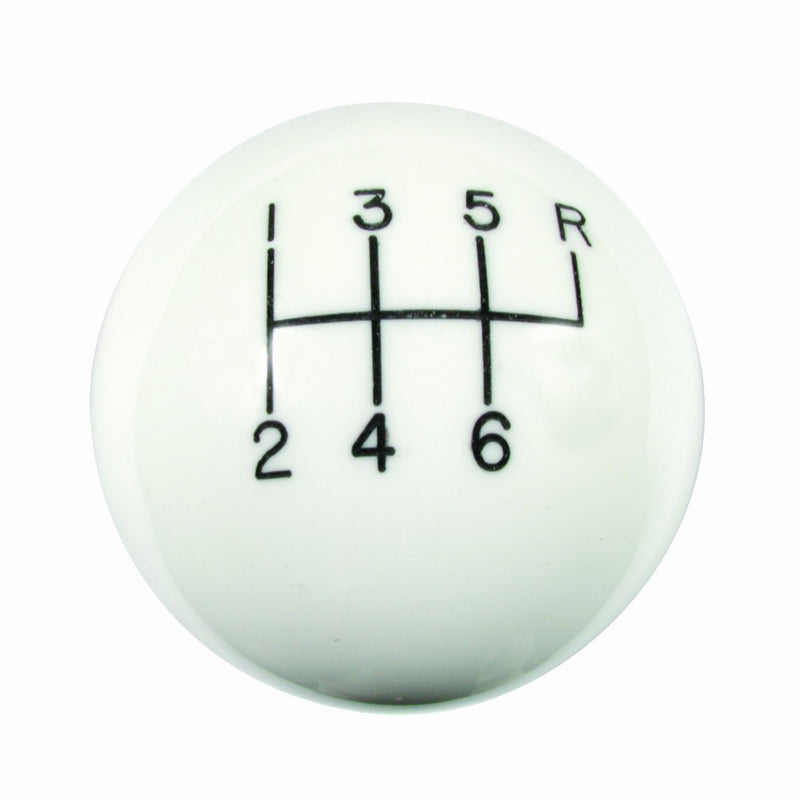 Hurst 1630016 White 6-Speed Classic Shifter Knob