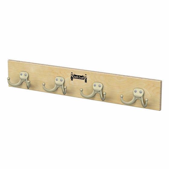 Jonti-Craft 0764JC Wall Mount Coat Rail, 4 Hooks