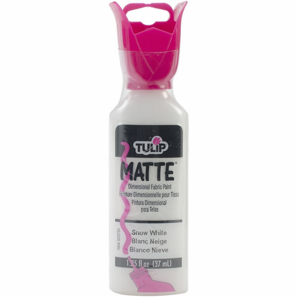 Tulip Dimensional Fabric Paint 1-1/4 Ounces-Matte-Snow Cap White