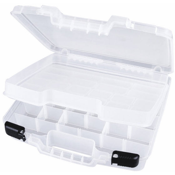 ArtBin Quick View Deep Base Carrying Case, Divided Base with Lift Out Tray- Clear, Great for Coloring Book Storage, 6962AB