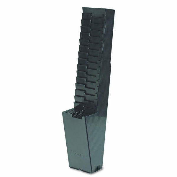 Acroprint 81-0118-000 25-Pocket Expanding Time Card Rack, Plastic, Black