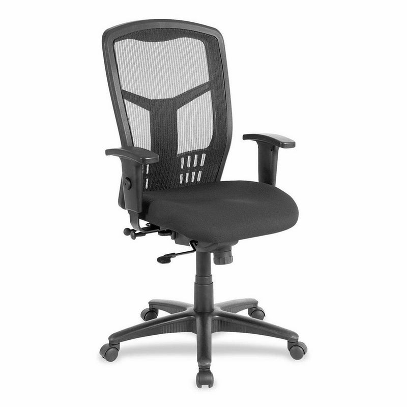 LorellExec High-Back Swivel Chair, 28-1/2"x28-1/2"x45", Black