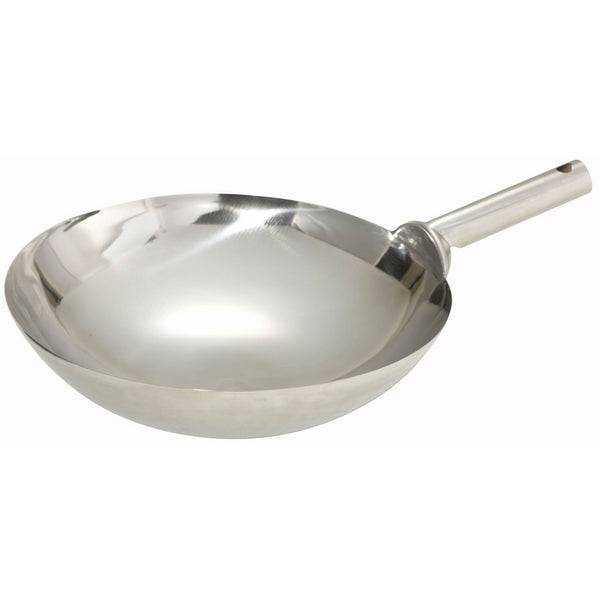 Winco WOK-16W Stainless Steel Wok with Welded Joint Handle, 16-Inch