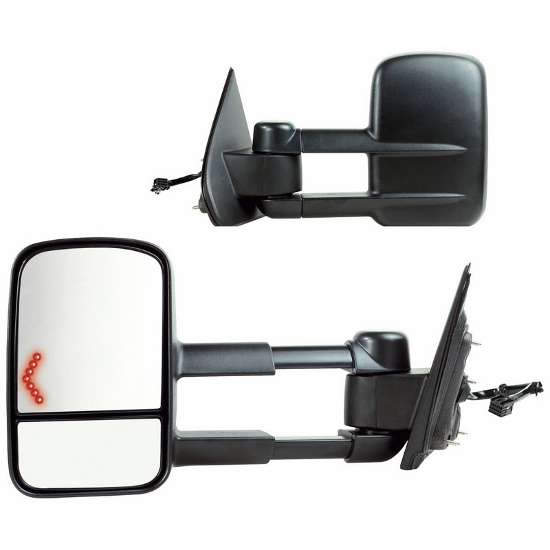 Fit System 62135-36G GM Silverado/Sierra 1500 Heated and Power Towing Mirror - Pair