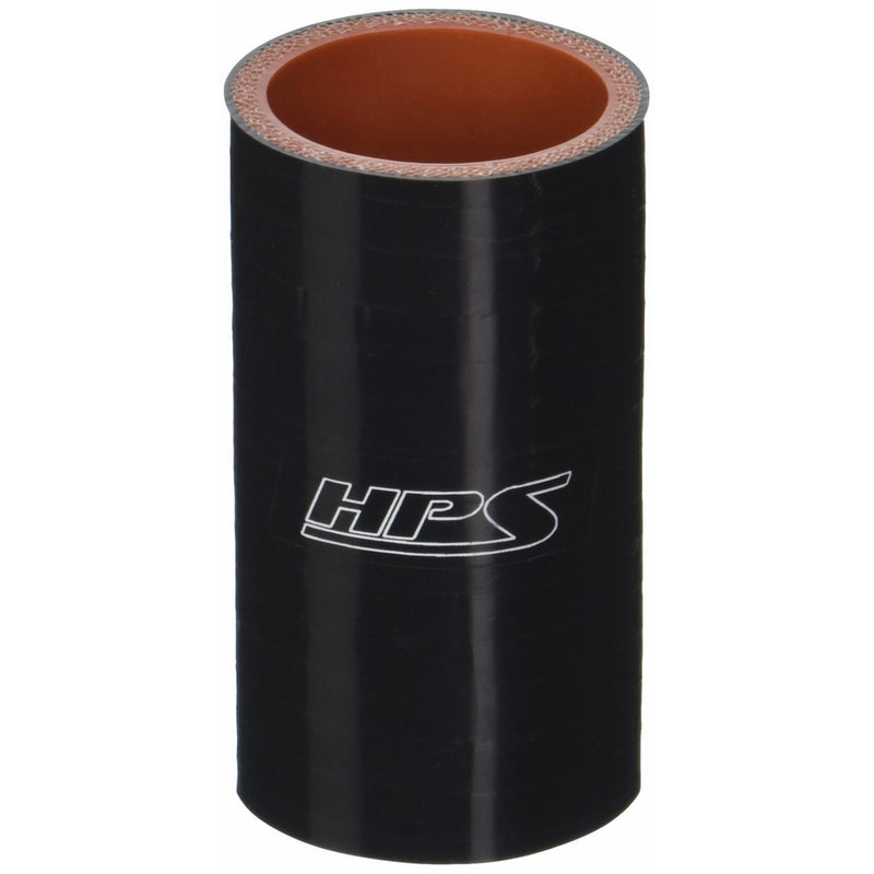 HPS HTSC-138-BLK Silicone High Temperature 4-Ply Reinforced Straight Coupler Hose, 100 PSI Maximum Pressure, 3" Length, 1-3/8 ID, Black