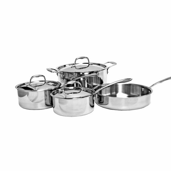 Thunder Group 7 Piece Tri-Ply Cookware Set