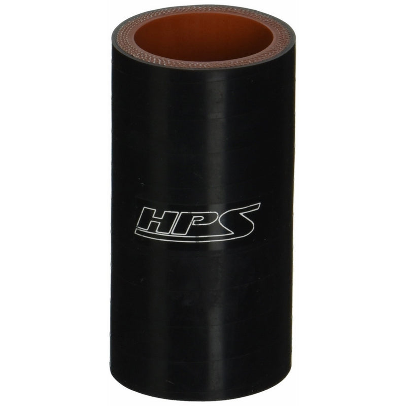 HPS HTSC-118-BLK Silicone High Temperature 4-Ply Reinforced Straight Coupler Hose, 100 PSI Maximum Pressure, 3" Length, 1-3/16" ID, Black
