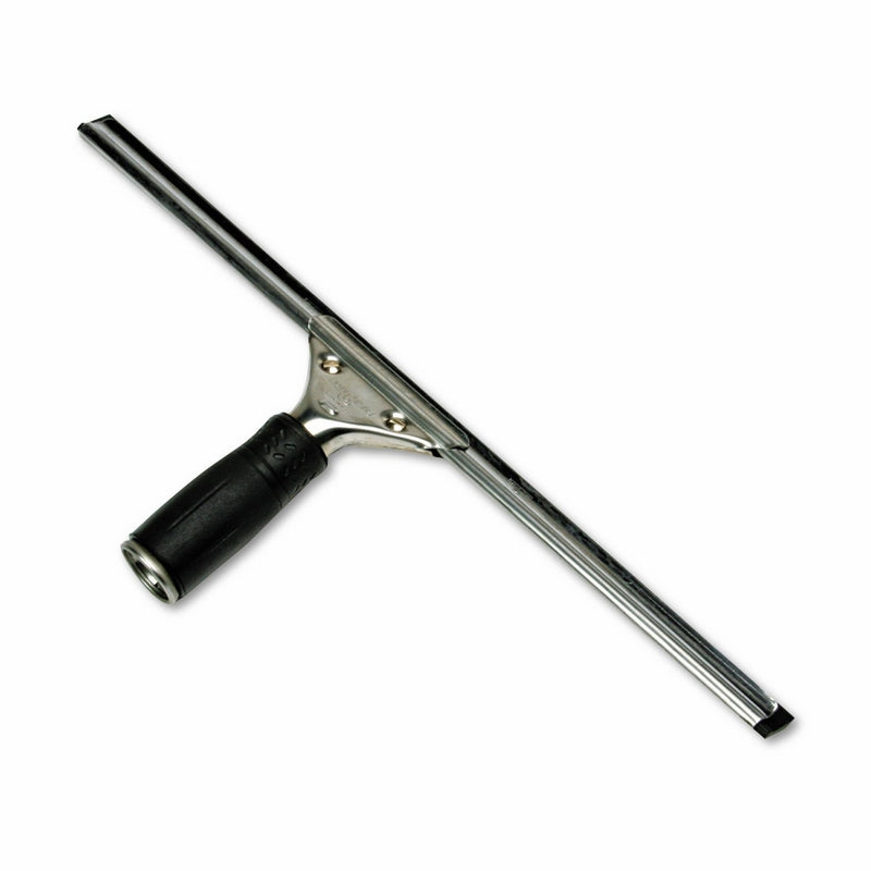 Unger PR400 16" Pro Stainless Steel Complete Window Squeegee with Handle and Rubber Blade