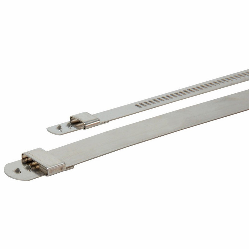 DEI 010209 Stainless Steel Positive Locking Ties for High Heat Applications, 7mm x 14" (Pack of 4)