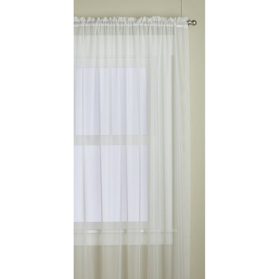 Lorraine Home Fashions Monte Carlo Super Wide Tailored Window Panel, 120 by 84-Inch, Anitque Ivory, Set of 2