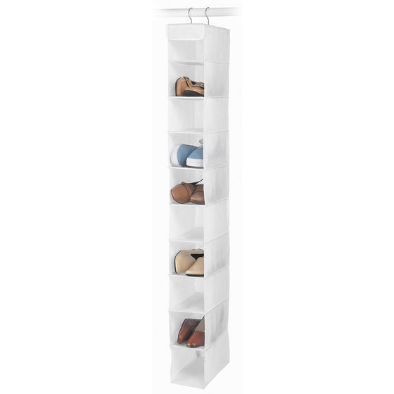 Whitmor Hanging Shoe Shelves 10 Section White