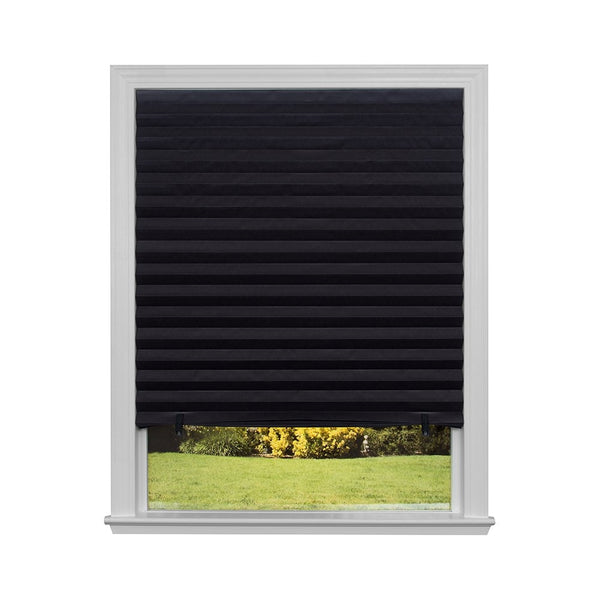 Original Blackout Pleated Paper Shade Black, 48” x 72”, (Pack of 6)