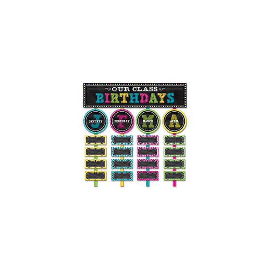 Teacher Created Resources Chalkboard Brights Our Class Birthdays Mini Bulletin Board (5506)