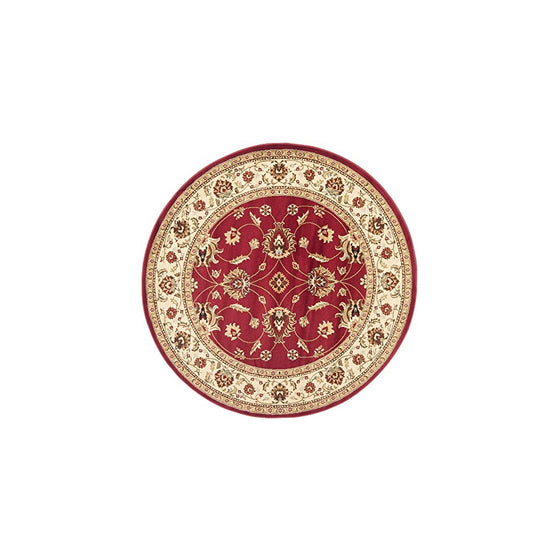 Safavieh Lyndhurst Collection LNH553-4012 Red and Ivory Round Area Rug, 5 feet 3 inches in Diameter (5'3" Diameter)