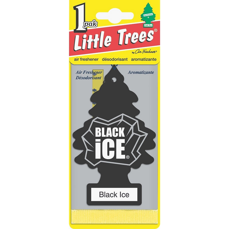 Little Trees Car and House Hanging Freshener, Black Ice (Pack of 12)