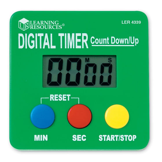 Learning Resources LER4339 Digital Timer, Count Down/Up