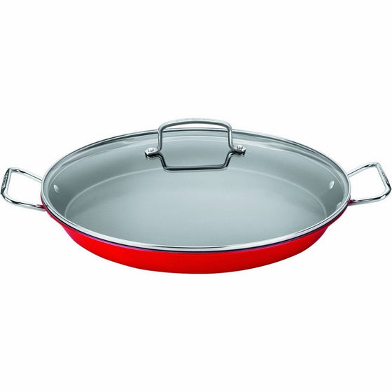 Cuisinart ASP-38CR Non-Stick Paella Pan, 15", Red