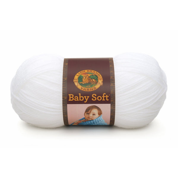 Lion Brand Yarn 920-100 Babysoft Yarn, White
