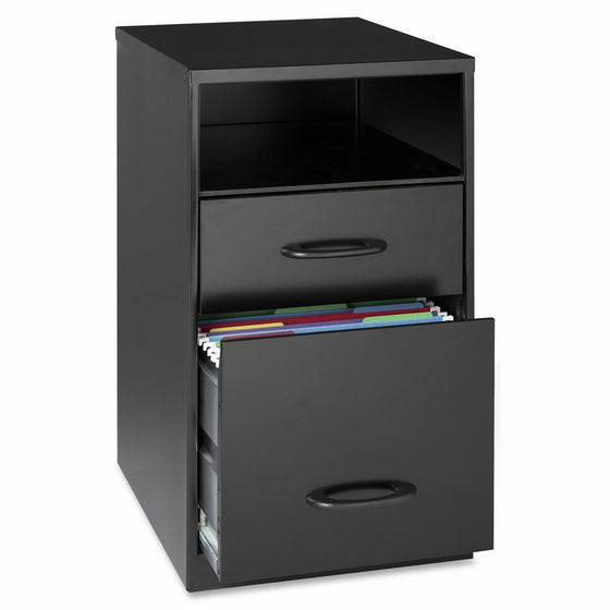 Lorell 18505 2-Drawer Mobile File Cabinet with Shelf, 18-Inch