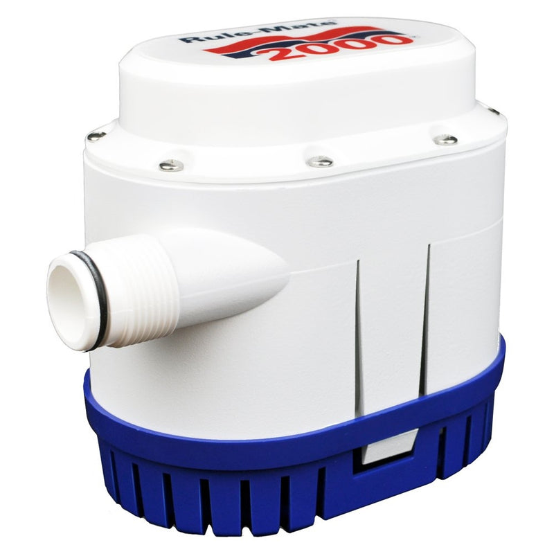 Rule Mate RM2000A Automated Bilge Pump, No Float Switch Required, 2000 GPH, 12 Volt