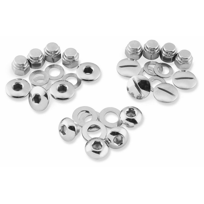 Colony Chrome Slotted Replacement Rocker Shaft End Plugs 8222-8