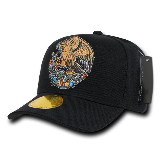 Nothing Nowhere Curve Bill Mexico Eagle Cap, Black
