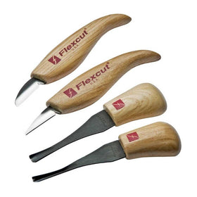 Flexcut Beginner Palm & Knife Set, All-Purpose Cutting Knife and Detail Knife Included, with 2 Palm Tools (KN600)