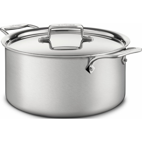 All-Clad BD55508 D5 Brushed 18/10 Stainless Steel5-Ply Bonded Dishwasher Safe Stockpot Cookware, 8-Quart, Silver